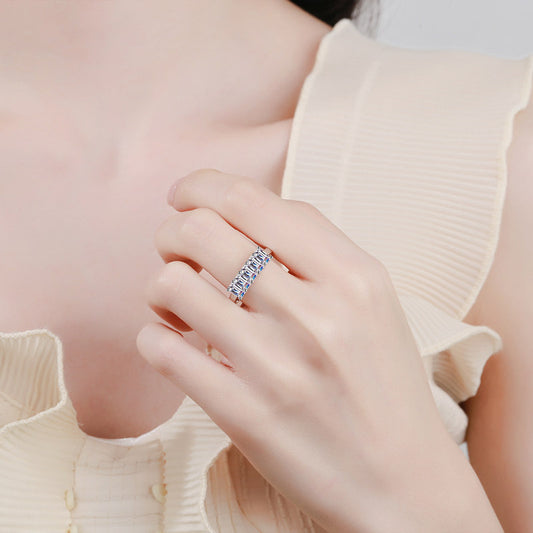 Moissanite Ring in 925 Sterling Silver