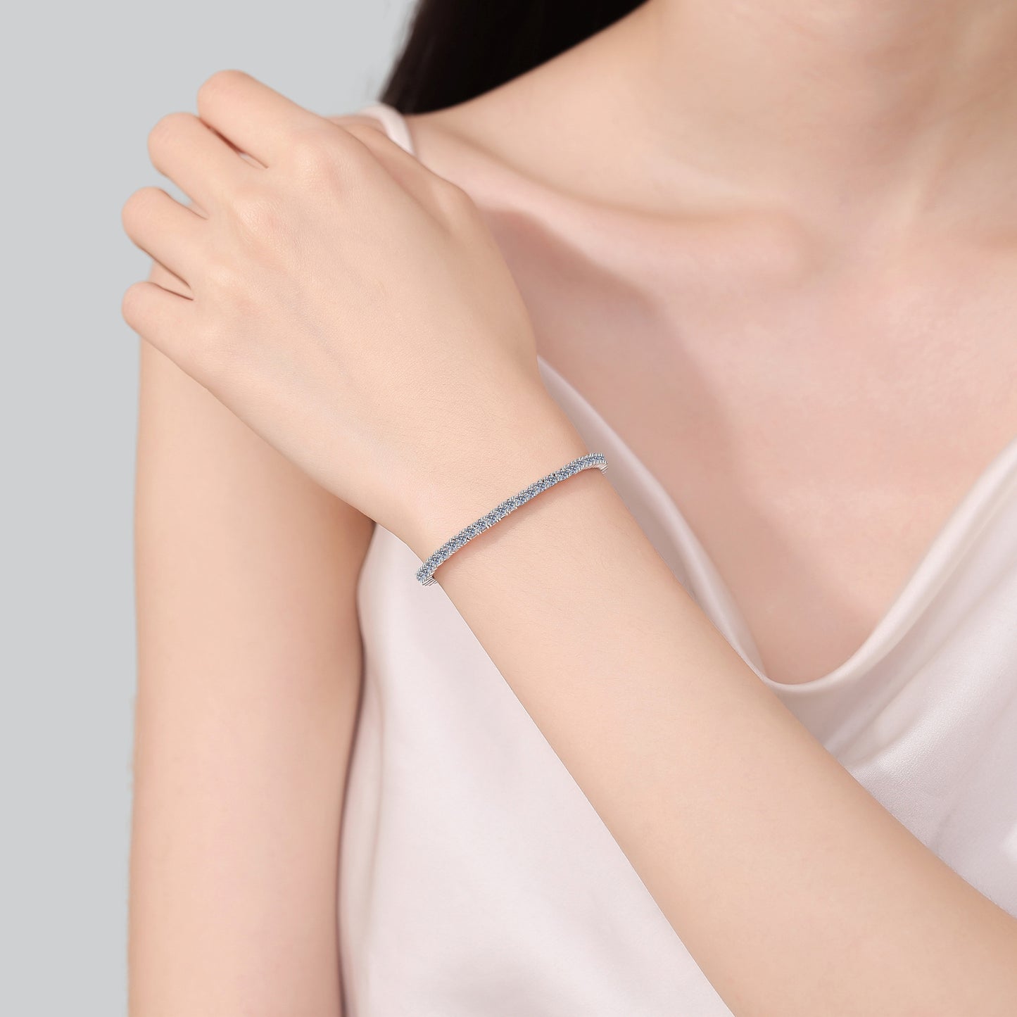 Moissanite Tennis Bracelets in 925 Sterling Silver 2.01ct 15.5cm