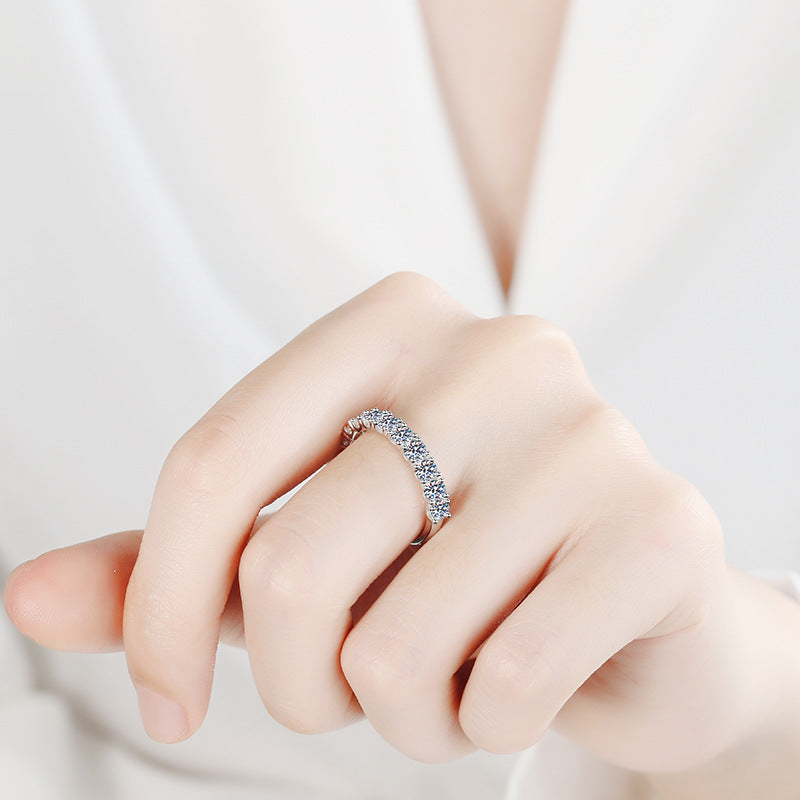 Moissanite Ring in 925 Sterling Silver