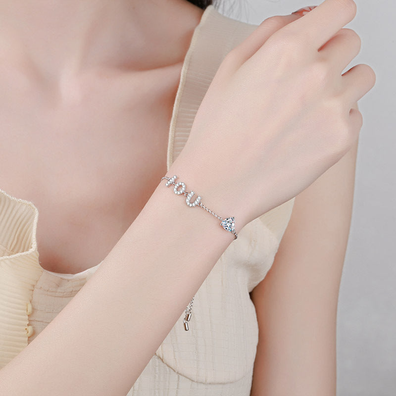 Moissanite Bracelets in 925 Sterling Silver 1ct