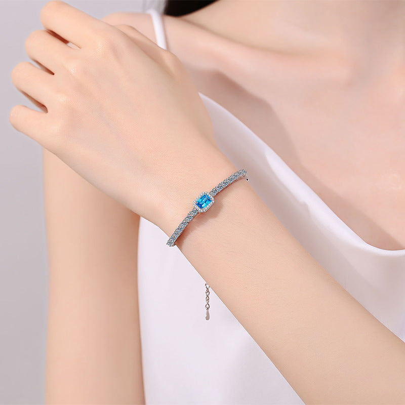 Moissanite Bracelets in 925 Sterling Silver 2.4ct 22cm