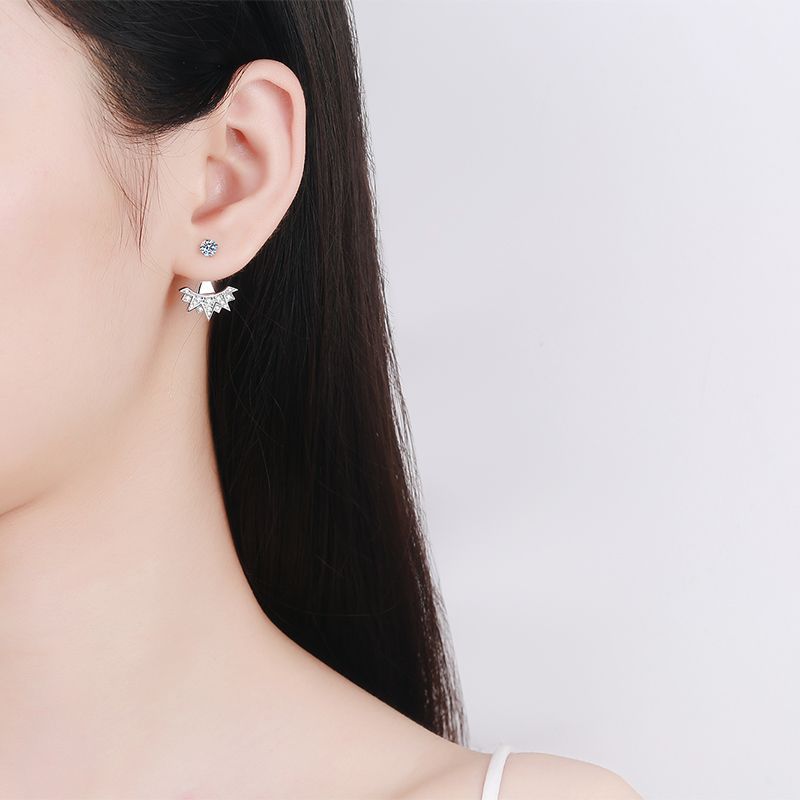 Moissanite Earrings in 925 Sterling Silver