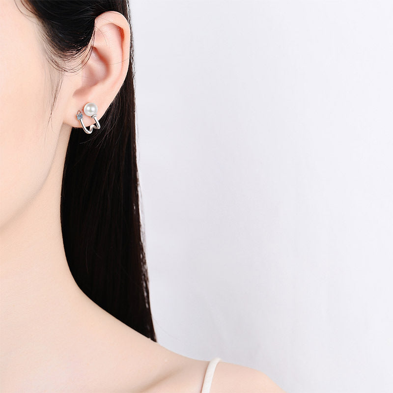 Moissanite Earrings in 925 Sterling Silver