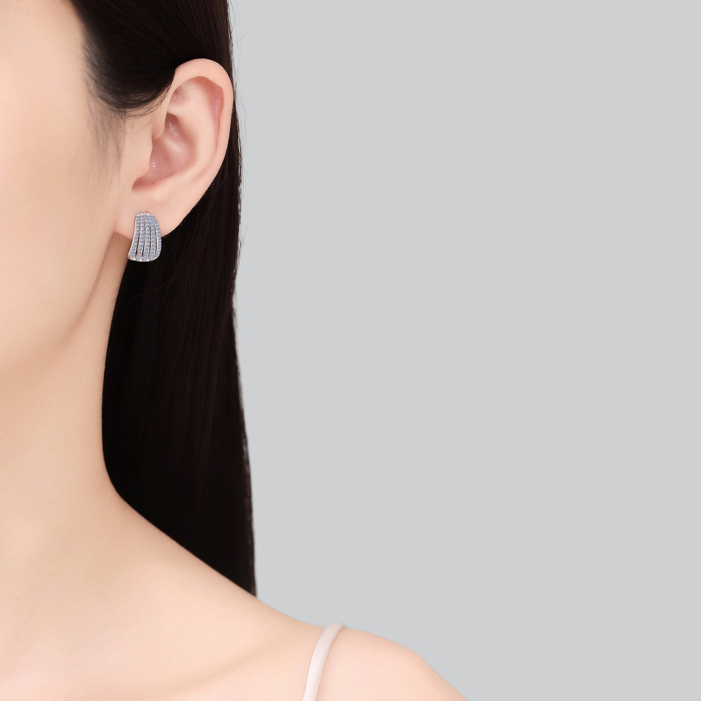 Moissanite Earrings in 925 Sterling Silver