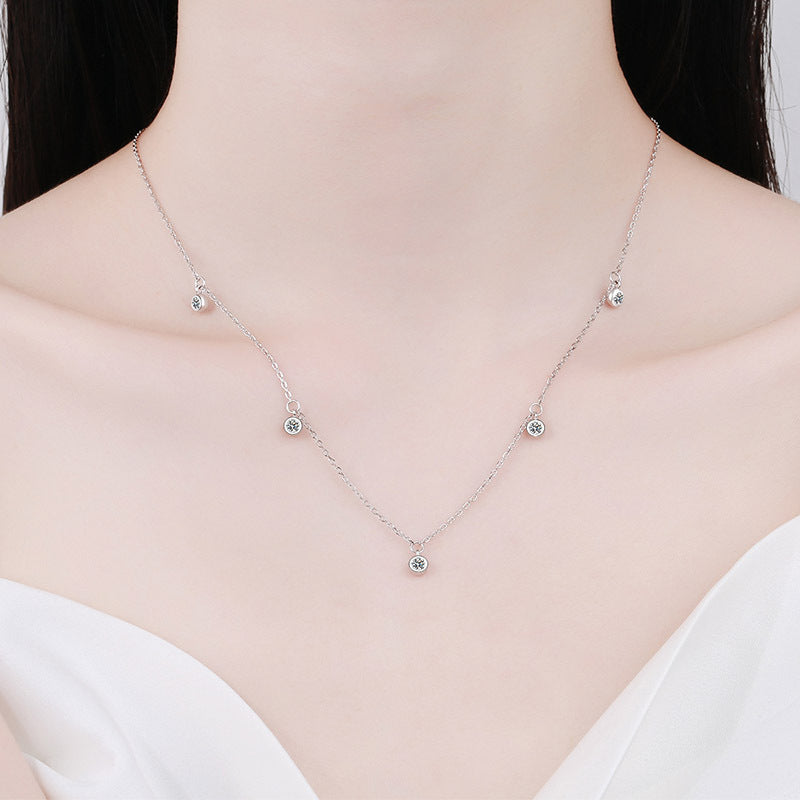 Moissanite Necklaces in 925 Sterling Silver 0.5ct