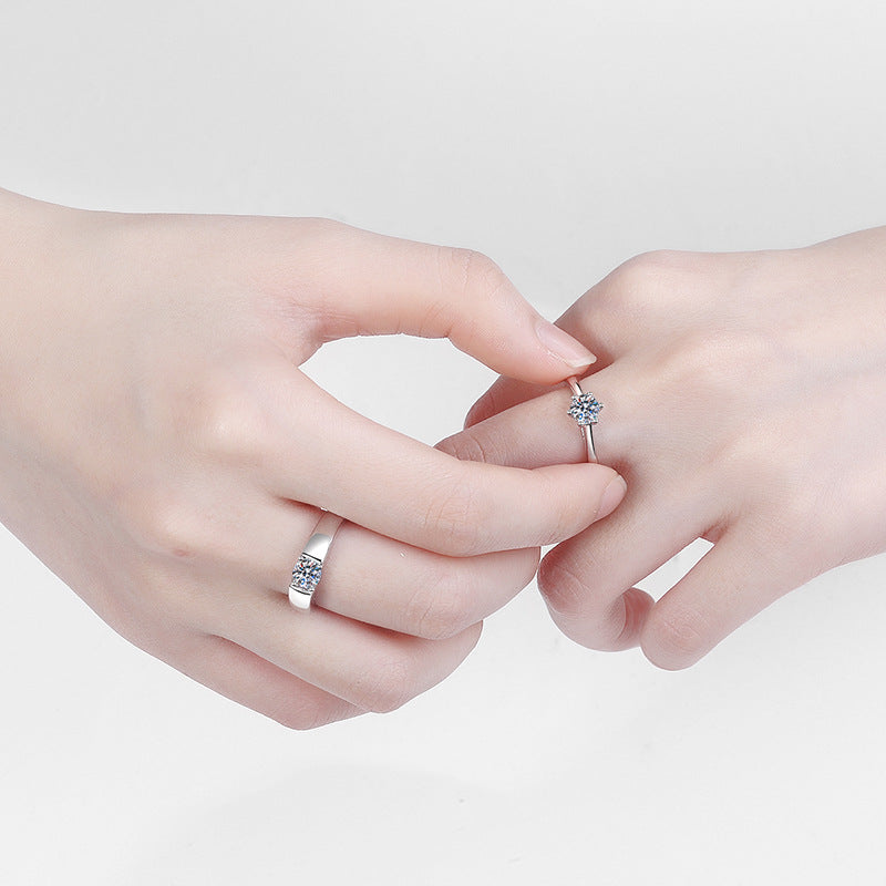 Moissanite Ring in 925 Sterling Silver 0.5ct,1ct,1.5ct