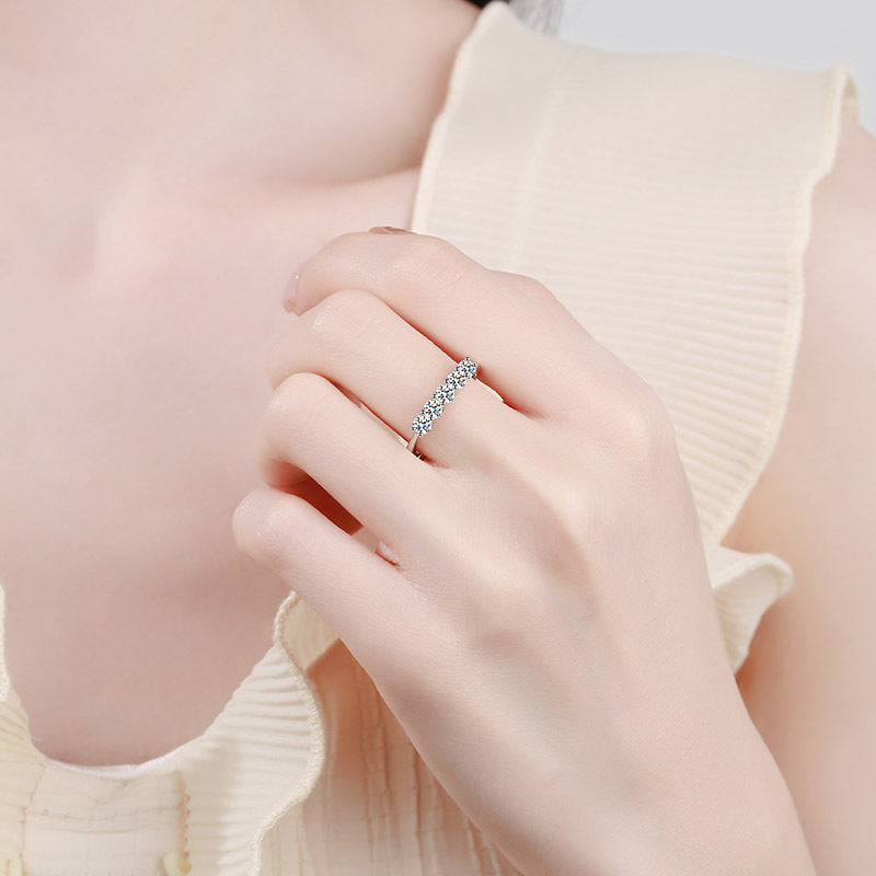Moissanite Ring in 925 Sterling Silver