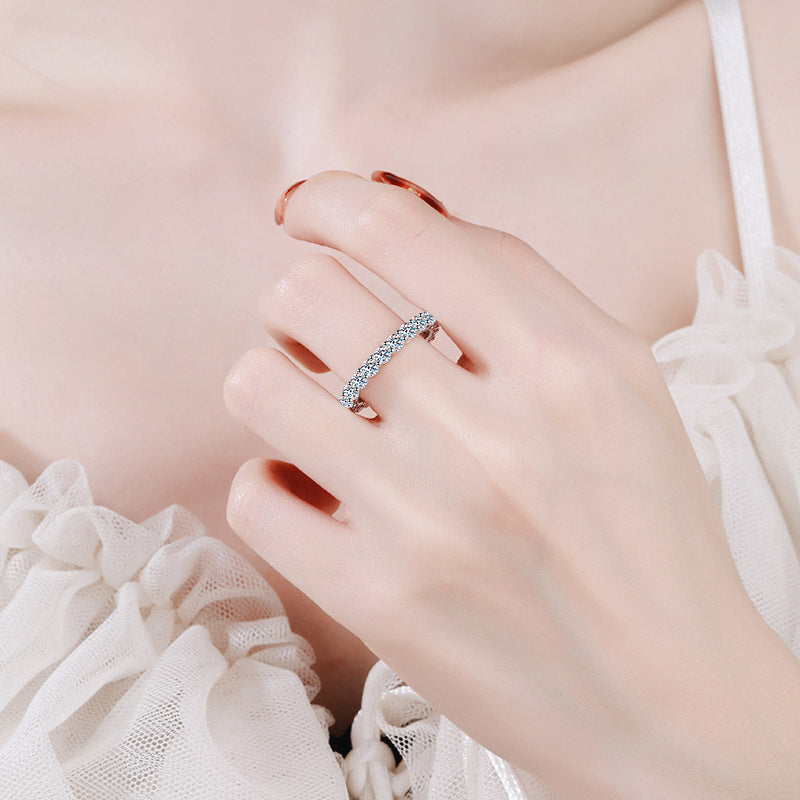 Moissanite Ring in 925 Sterling Silver