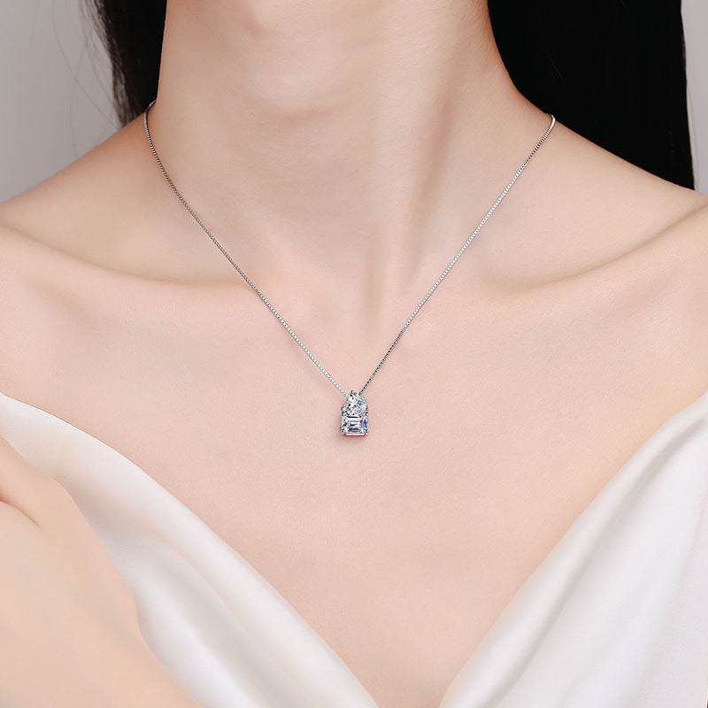 Moissanite Necklaces in 925 Sterling Silver 2ct