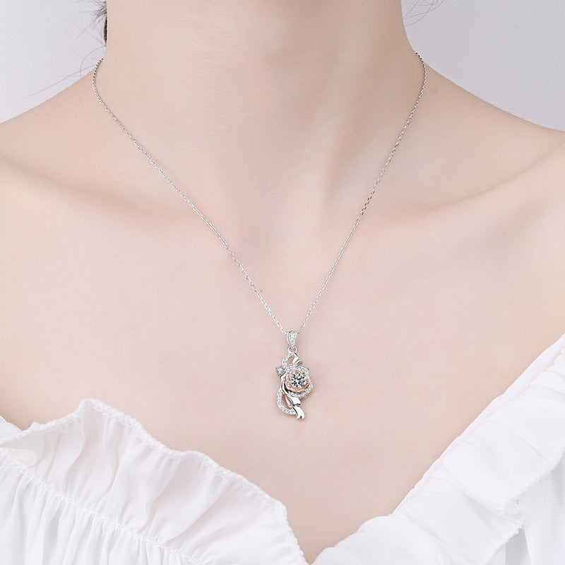 Moissanite Necklaces in 925 Sterling Silver 0.5ct