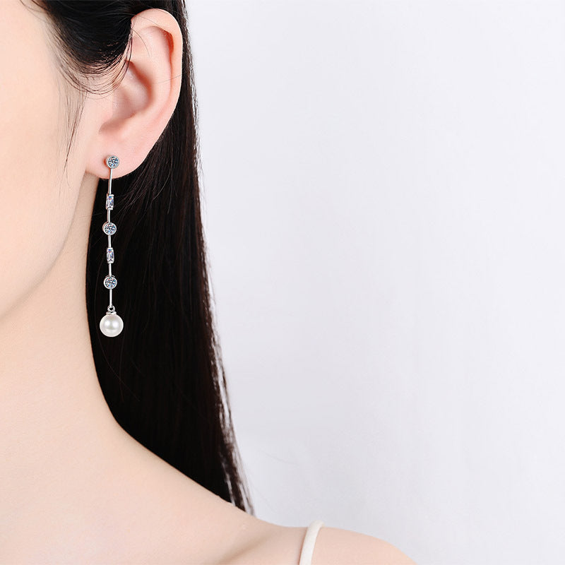 Moissanite Earrings in 925 Sterling Silver