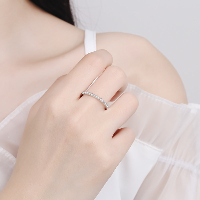 Moissanite Ring in 925 Sterling Silver