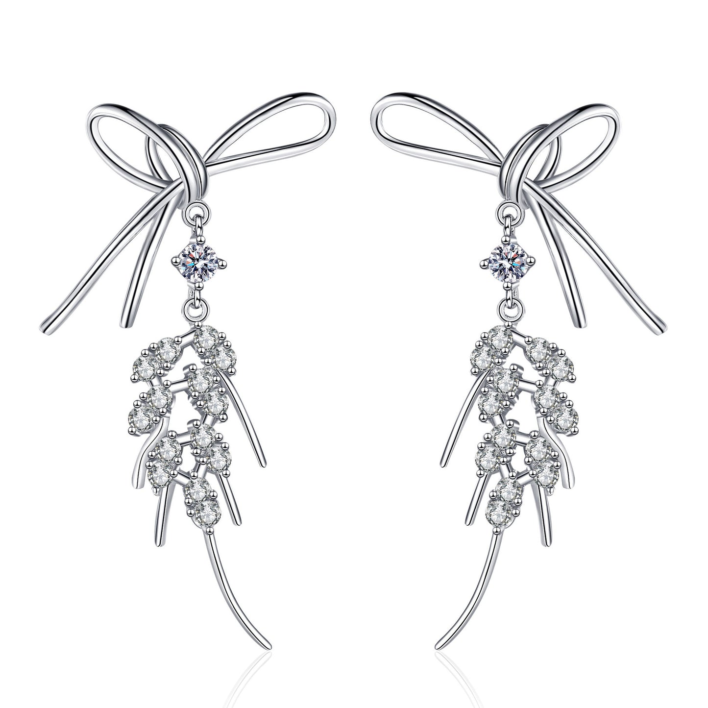 Moissanite Earrings in 925 Sterling Silver