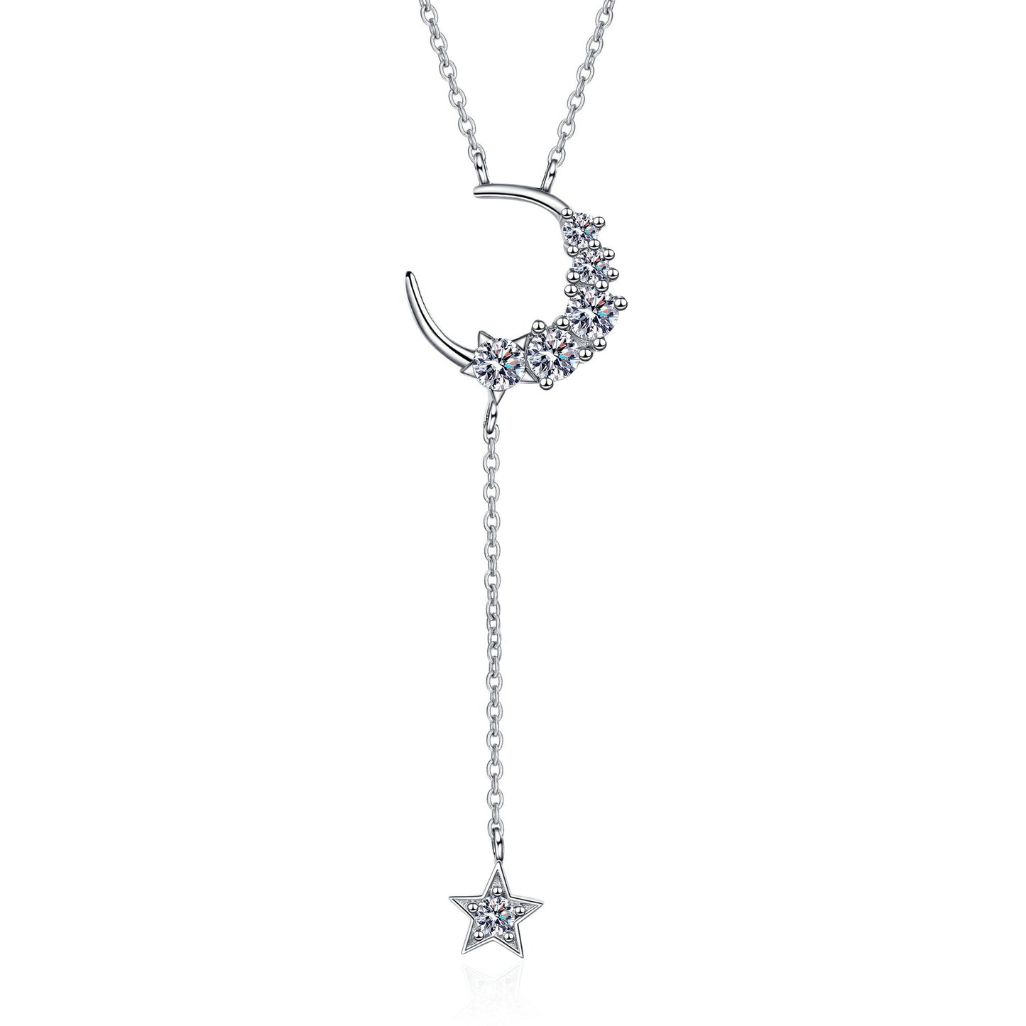 Moissanite Necklaces in 925 Sterling Silver 0.4ct