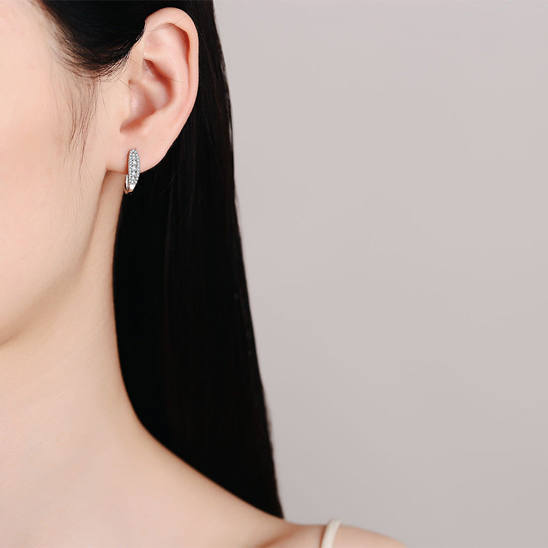 Moissanite Earrings in 925 Sterling Silver