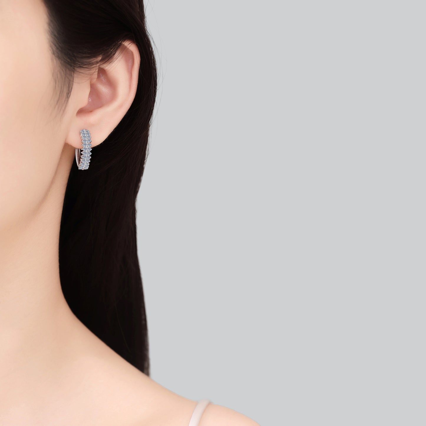 Moissanite Earrings in 925 Sterling Silver