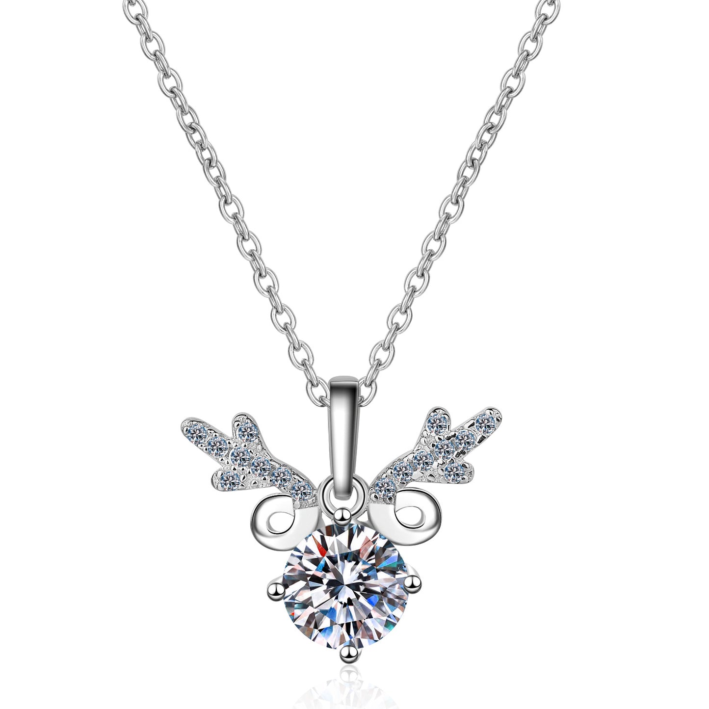 Moissanite Necklaces in 925 Sterling Silver 1ct 2ct