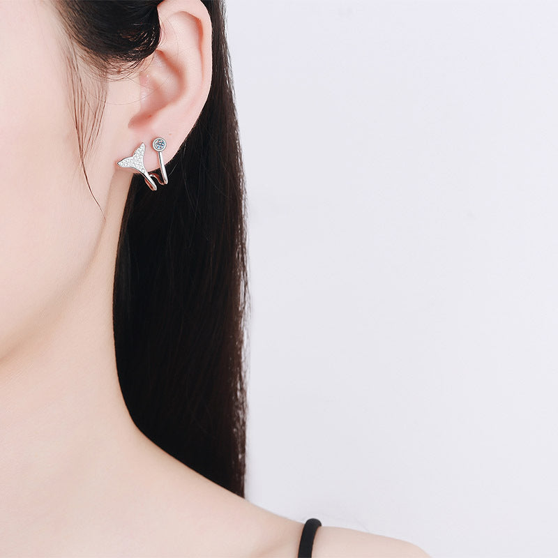 Moissanite Earrings in 925 Sterling Silver