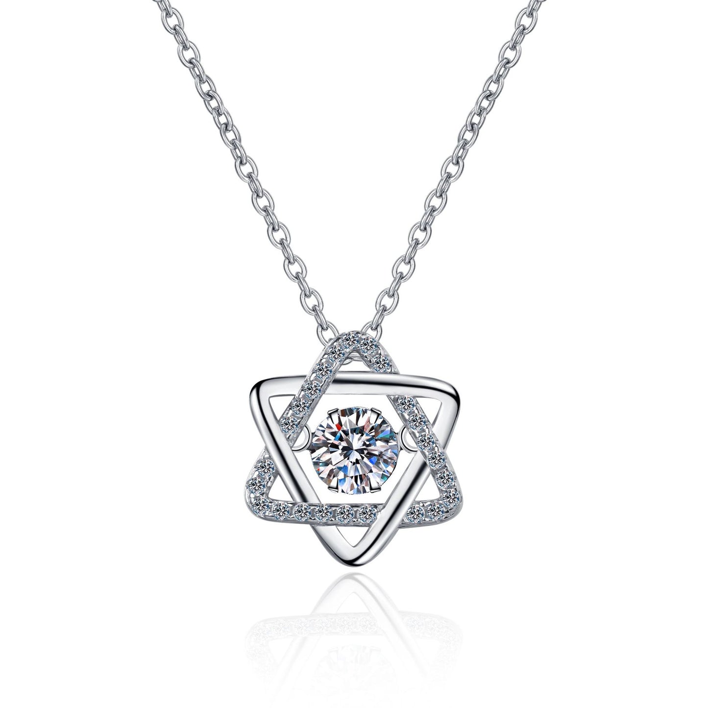 Moissanite Necklaces in 925 Sterling Silver 0.5ct