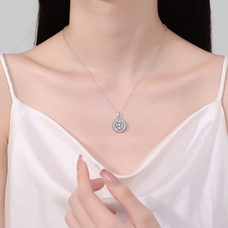 Moissanite Necklaces in 925 Sterling Silver 3ct