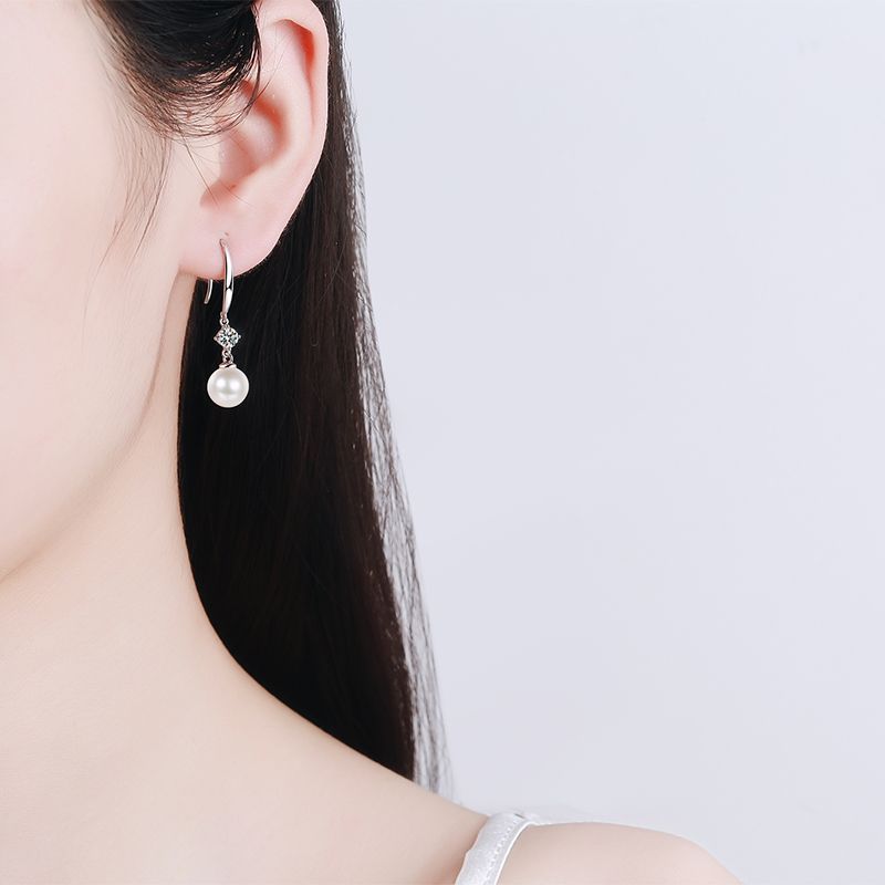 Moissanite Earrings in 925 Sterling Silver