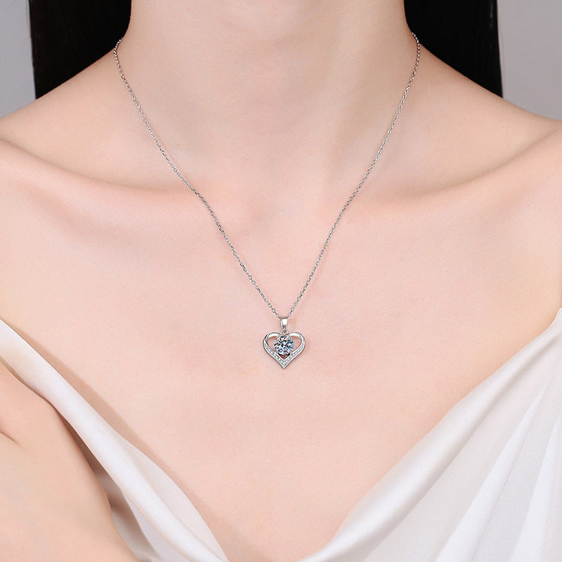 Moissanite Necklaces in 925 Sterling Silver 1ct