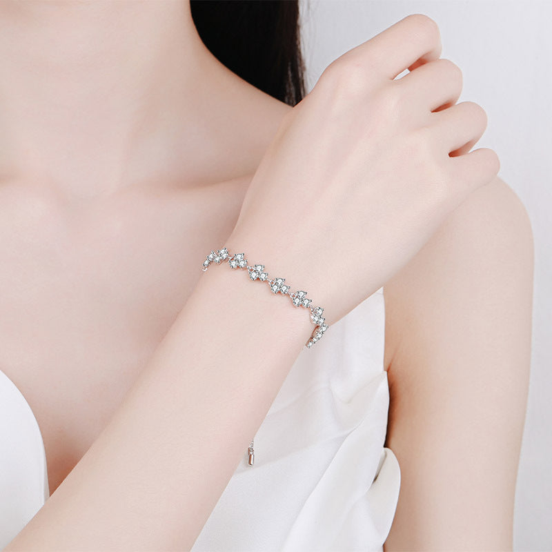 Moissanite Bracelets in 925 Sterling Silver 4.2ct