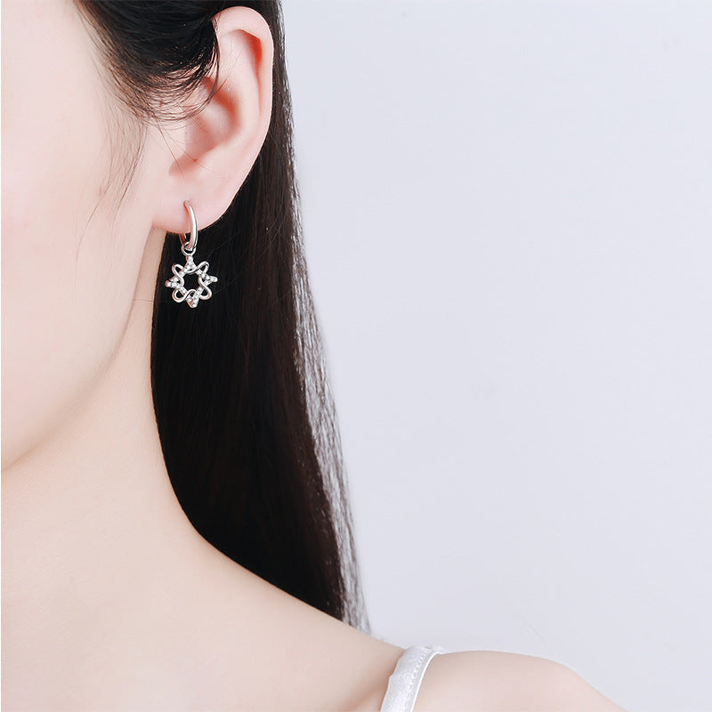 Moissanite Earrings in 925 Sterling Silver