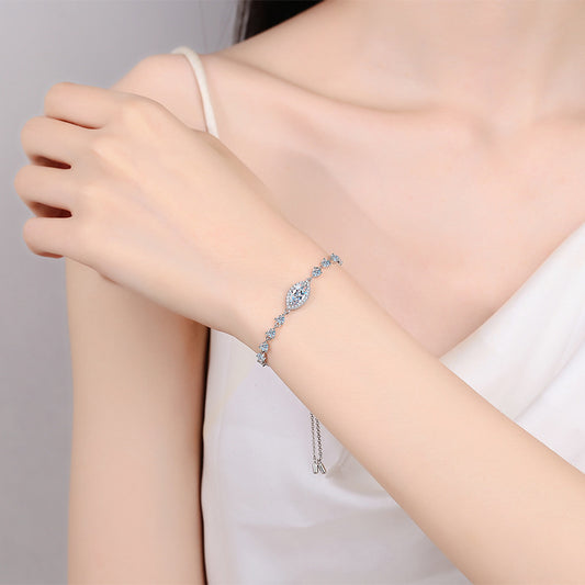 Moissanite Bracelets in 925 Sterling Silver 1ct 22cm