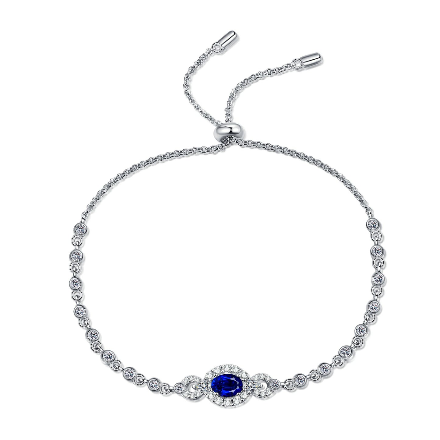 Moissanite Bracelets in 925 Sterling Silver 0.5ct 22cm