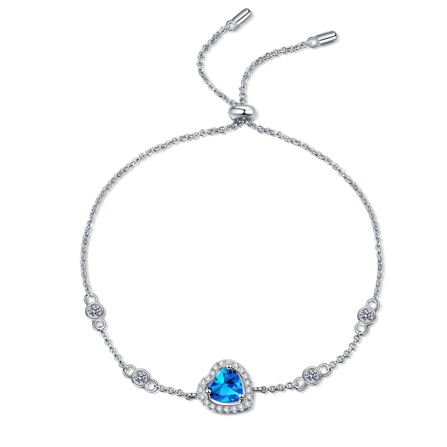 Moissanite Bracelets in 925 Sterling Silver 1ct 22cm