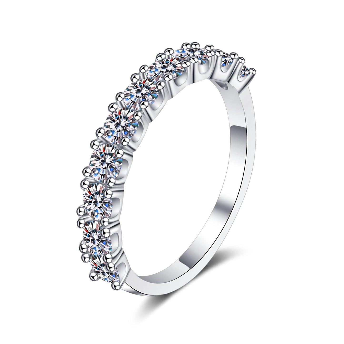 Moissanite Ring in 925 Sterling Silver