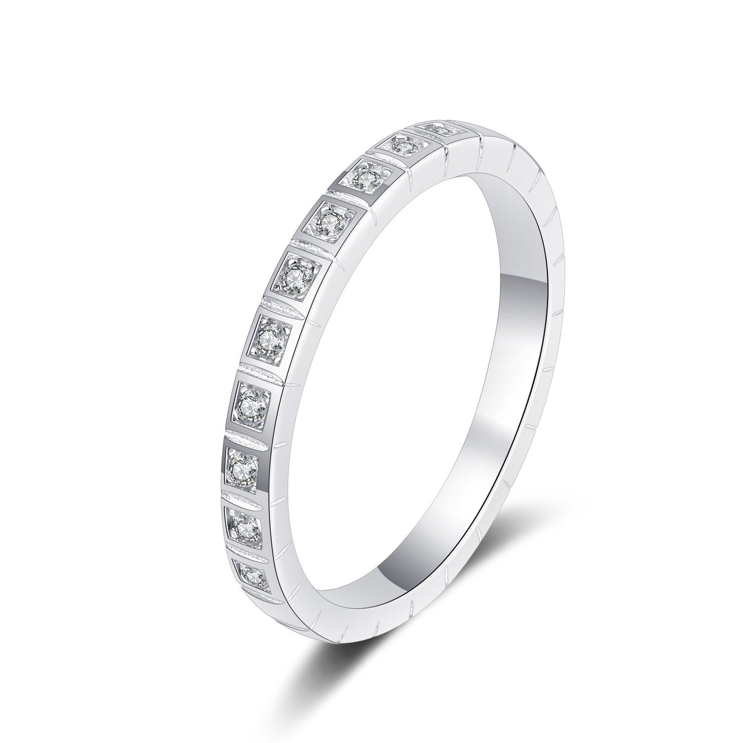 Moissanite Ring in 925 Sterling Silver