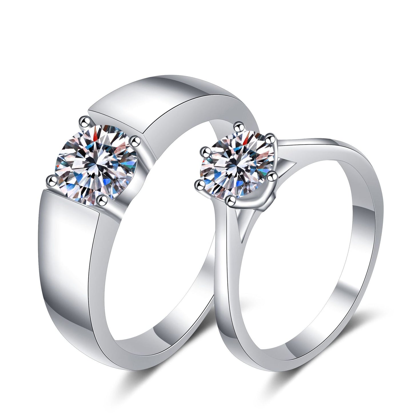 Moissanite Ring in 925 Sterling Silver 0.5ct,1ct,1.5ct