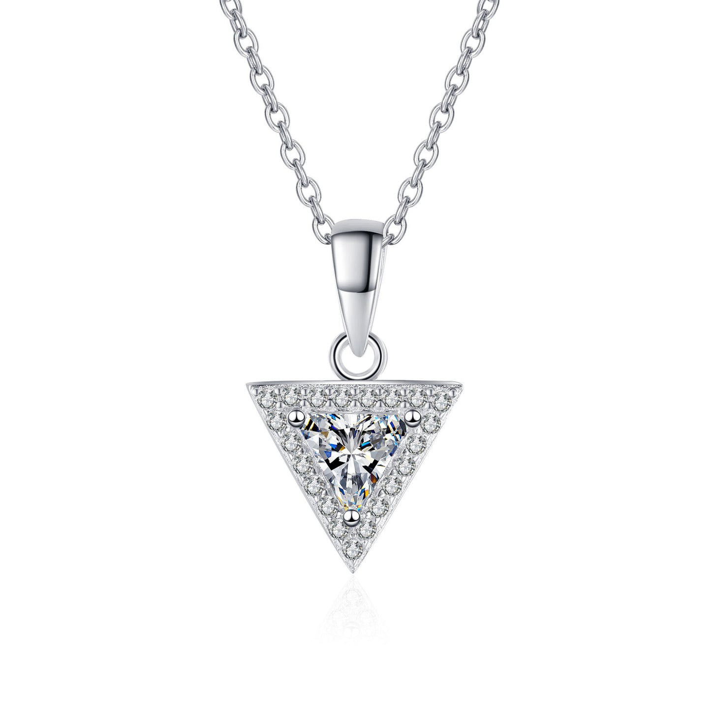 Moissanite Necklaces in 925 Sterling Silver 0.5ct 1ct
