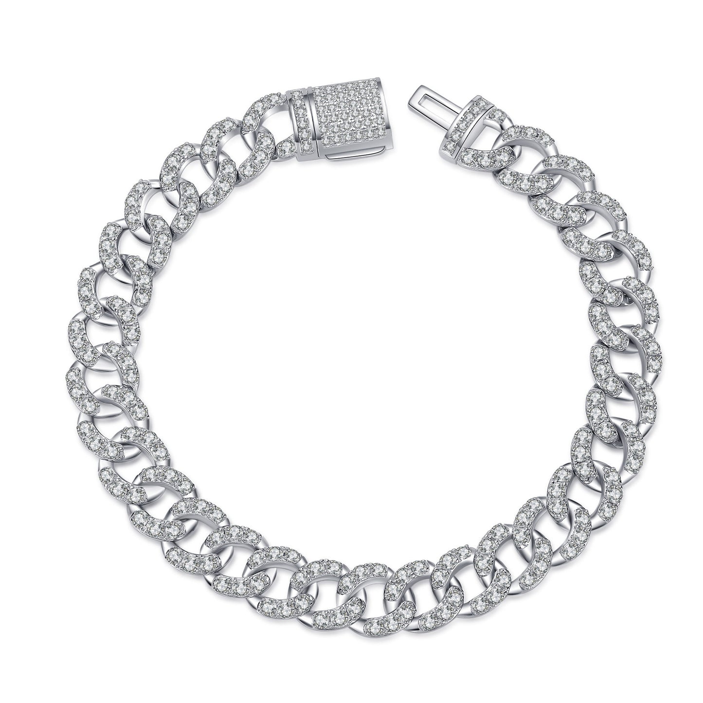 Moissanite Bracelets in 925 Sterling Silver 5ct 18cm