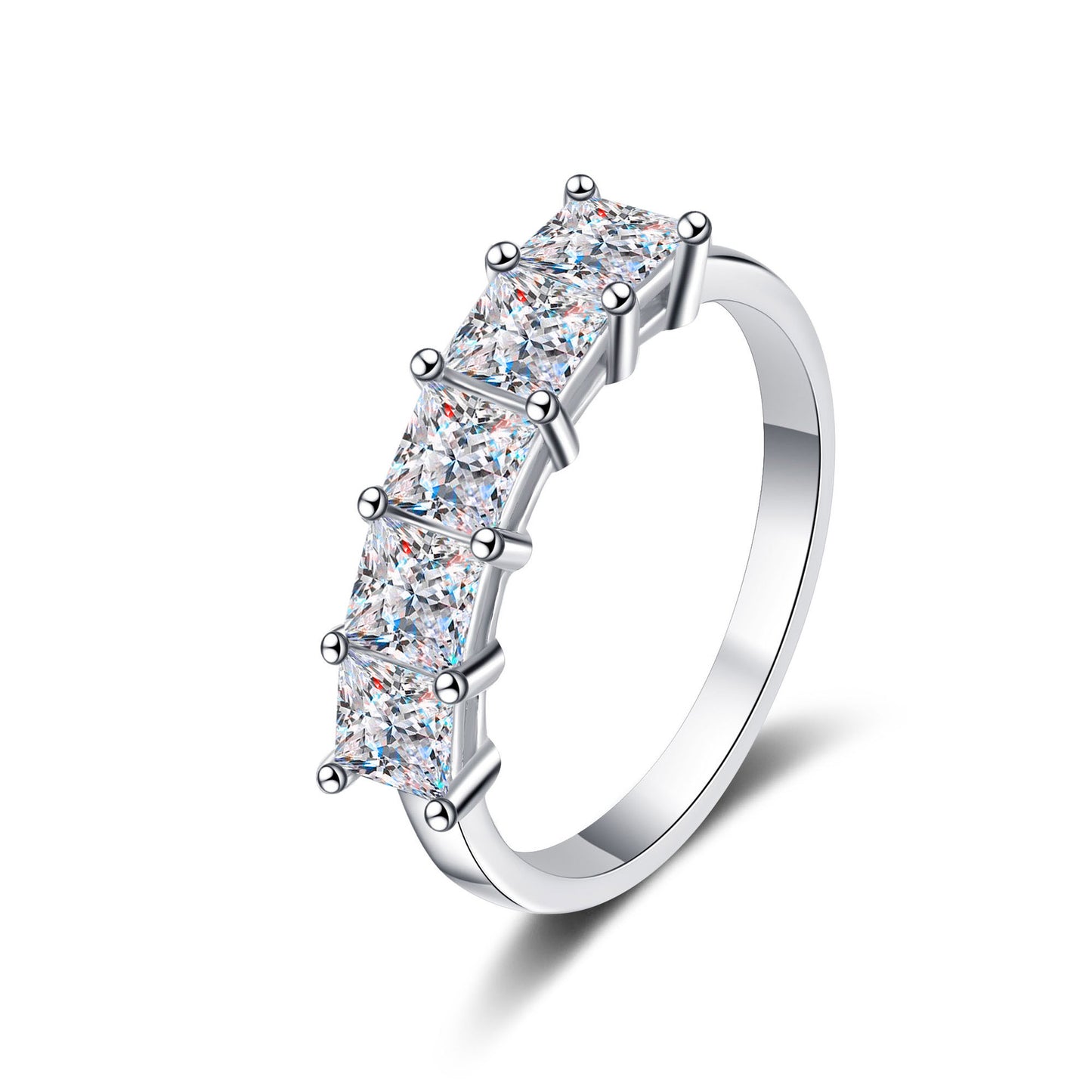 Moissanite Ring in 925 Sterling Silver