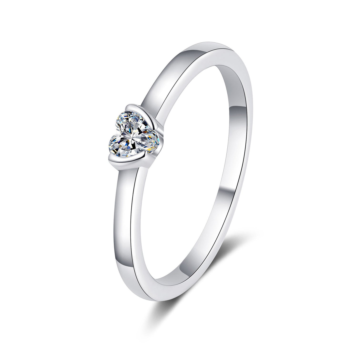Moissanite Ring in 925 Sterling Silver