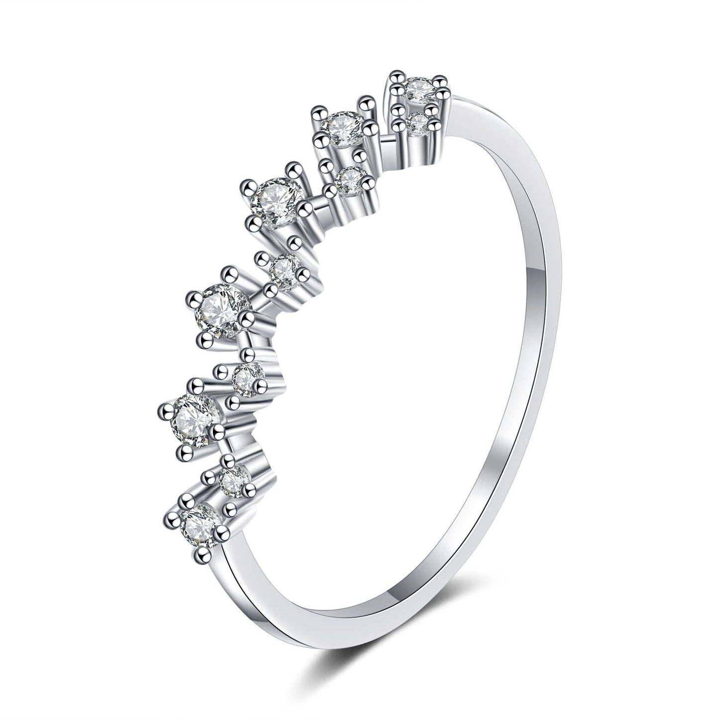 Moissanite Ring in 925 Sterling Silver