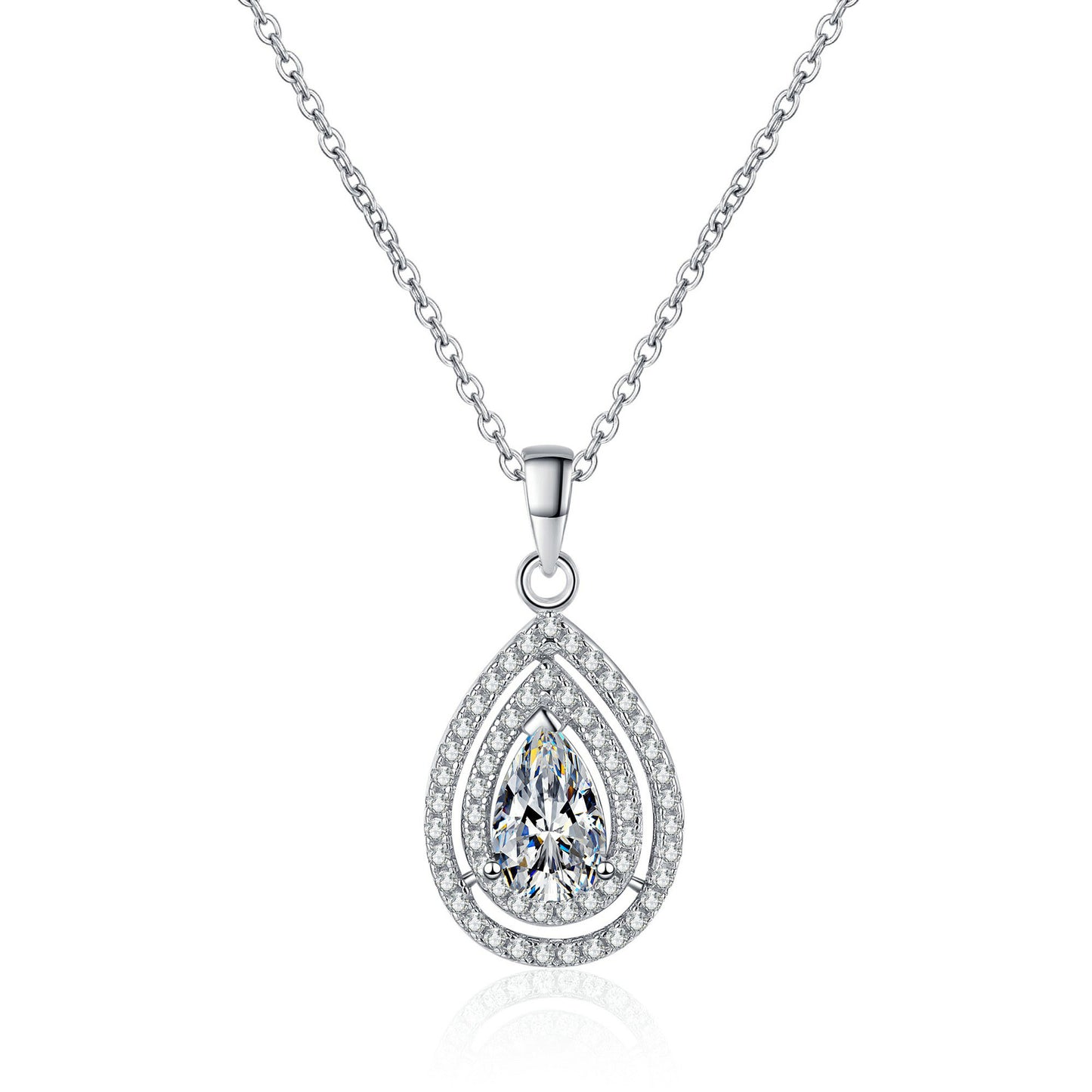 Moissanite Necklaces in 925 Sterling Silver 1ct