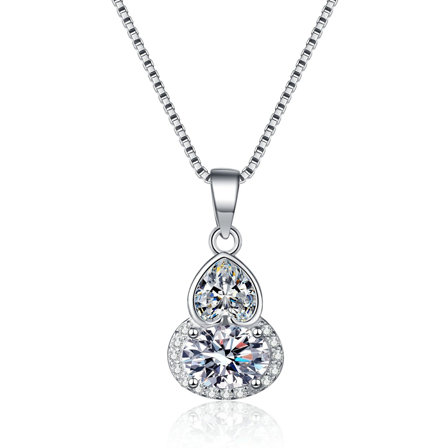 Moissanite Necklaces in 925 Sterling Silver 1.5ct