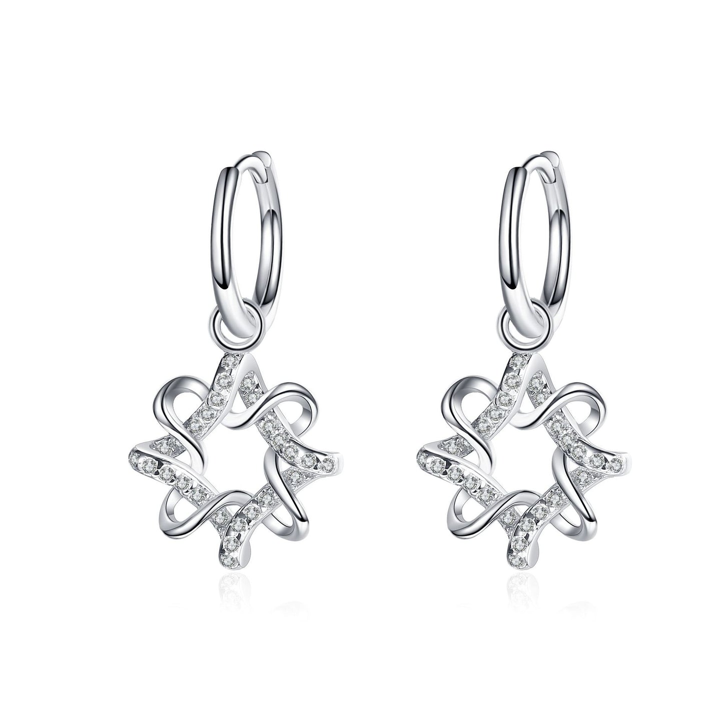 Moissanite Earrings in 925 Sterling Silver