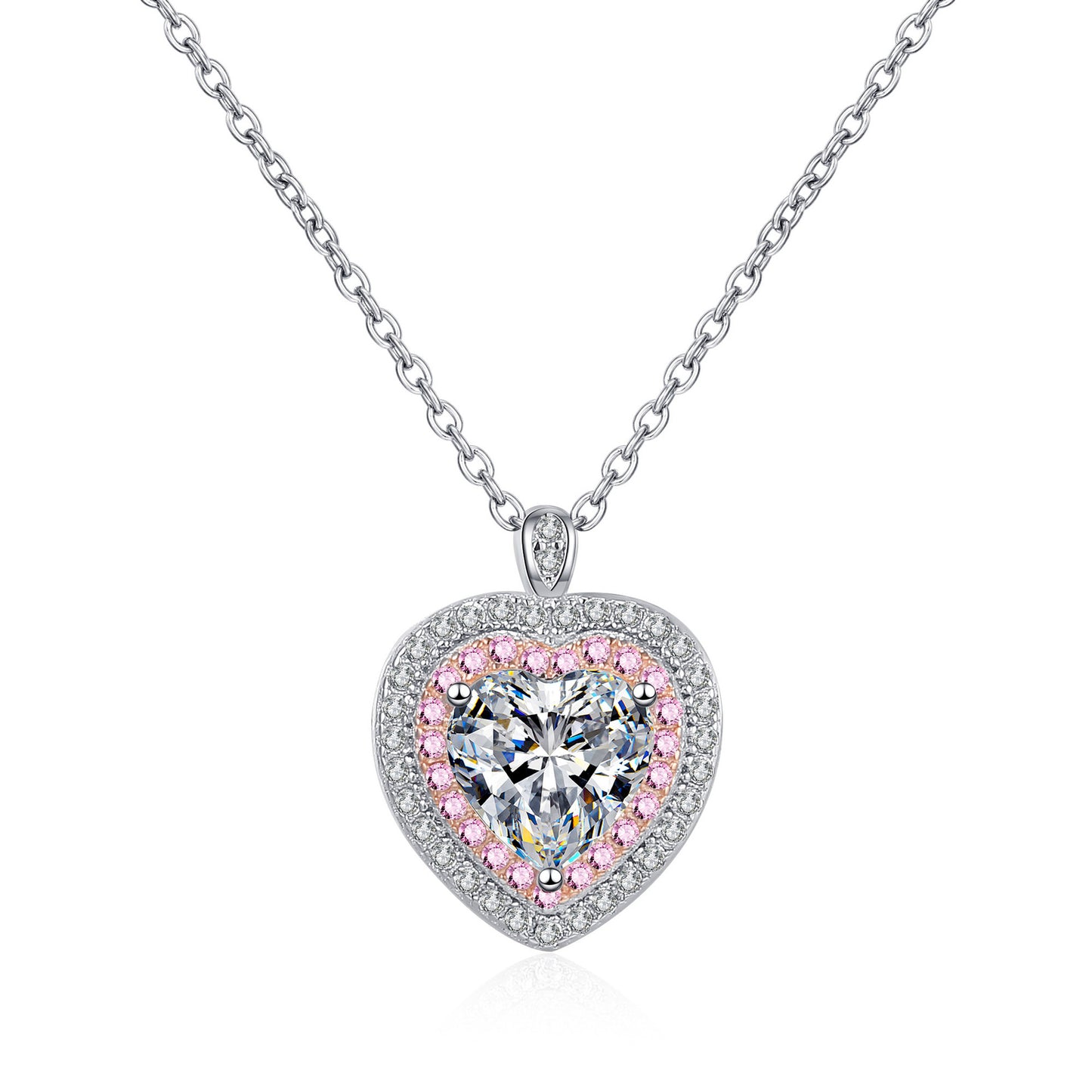Moissanite Necklaces in 925 Sterling Silver 1ct