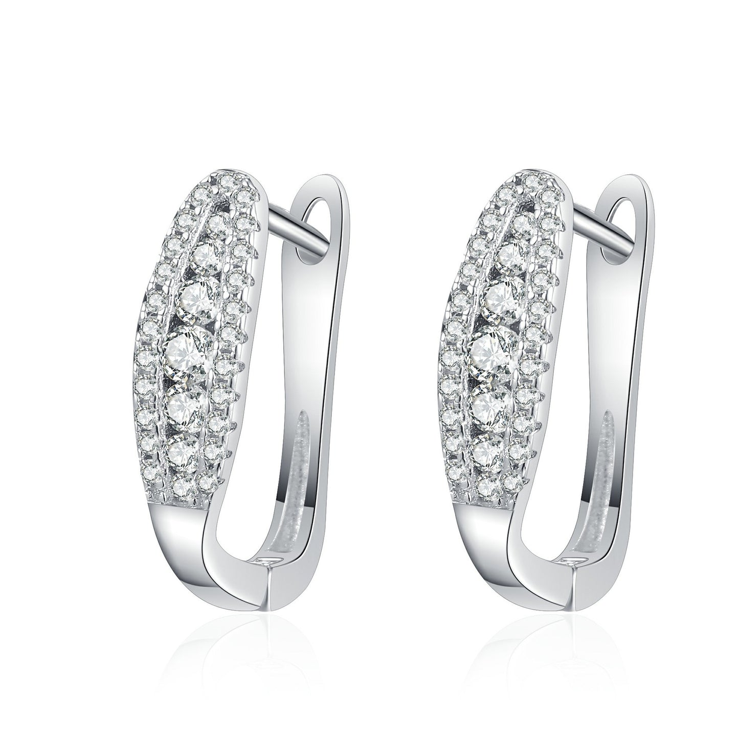Moissanite Earrings in 925 Sterling Silver