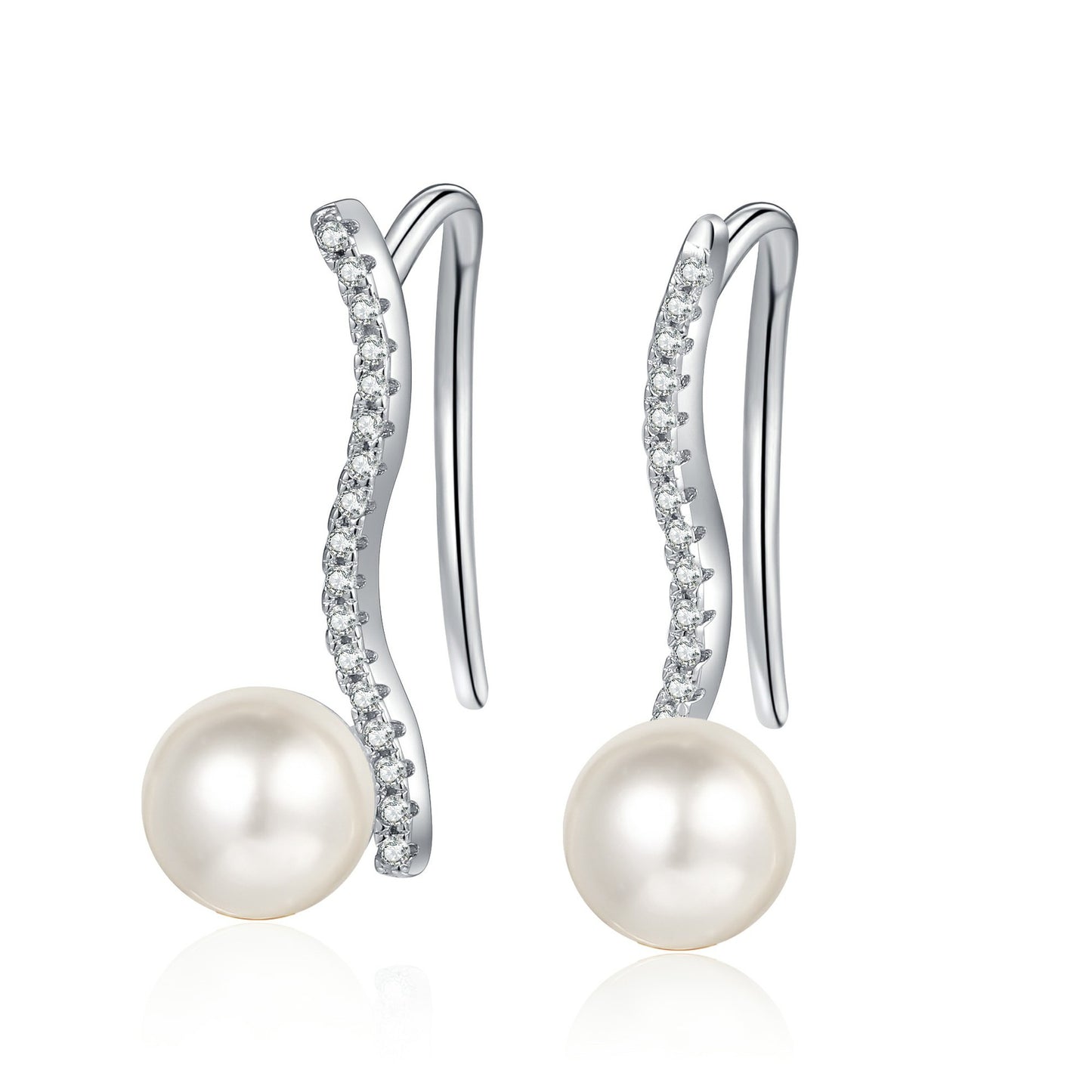 Moissanite Earrings in 925 Sterling Silver
