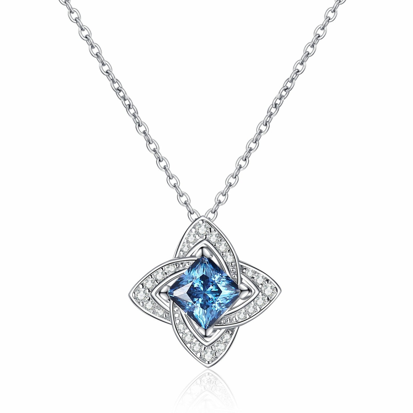 Moissanite Necklaces in 925 Sterling Silver 1ct