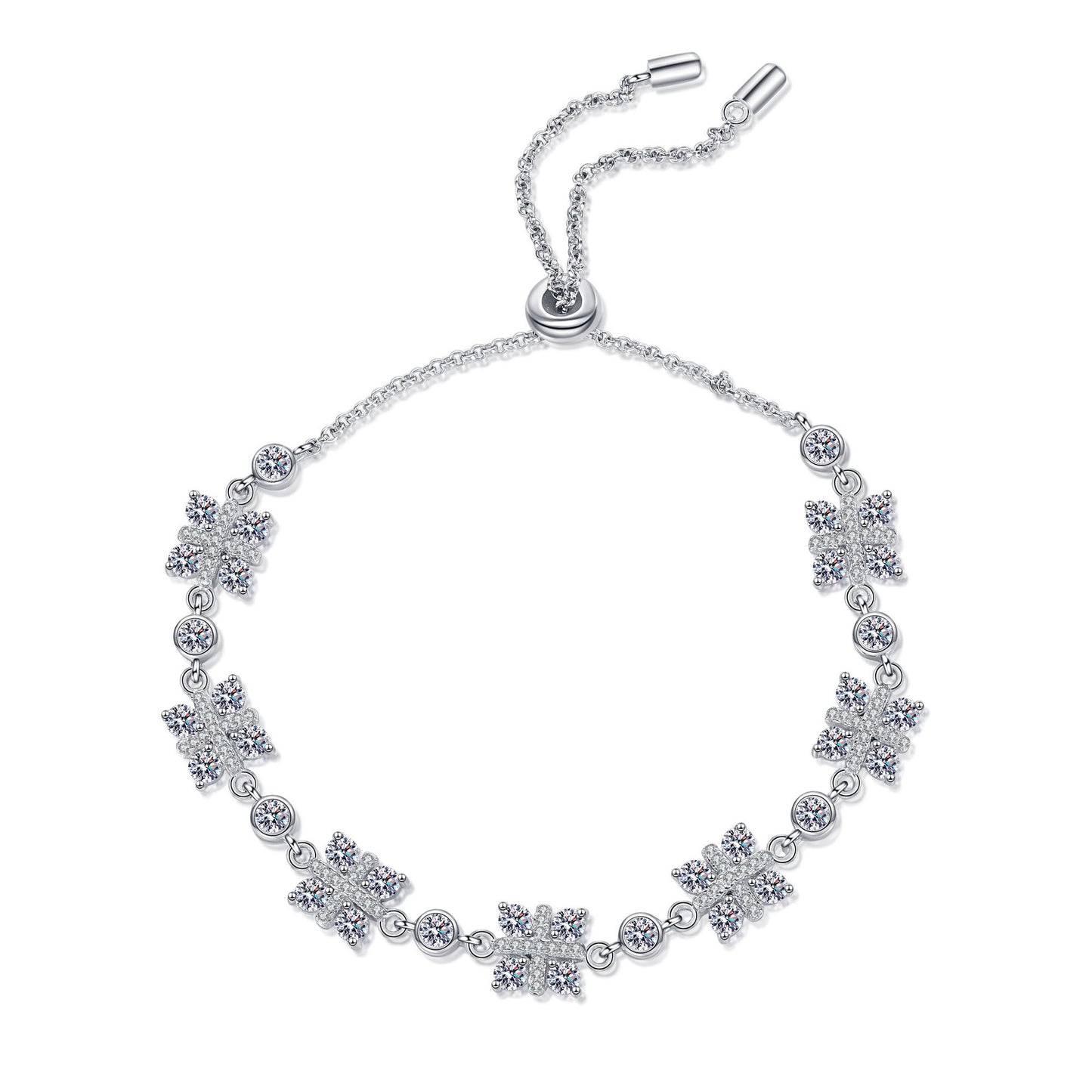 Moissanite Bracelets in 925 Sterling Silver 2.16ct