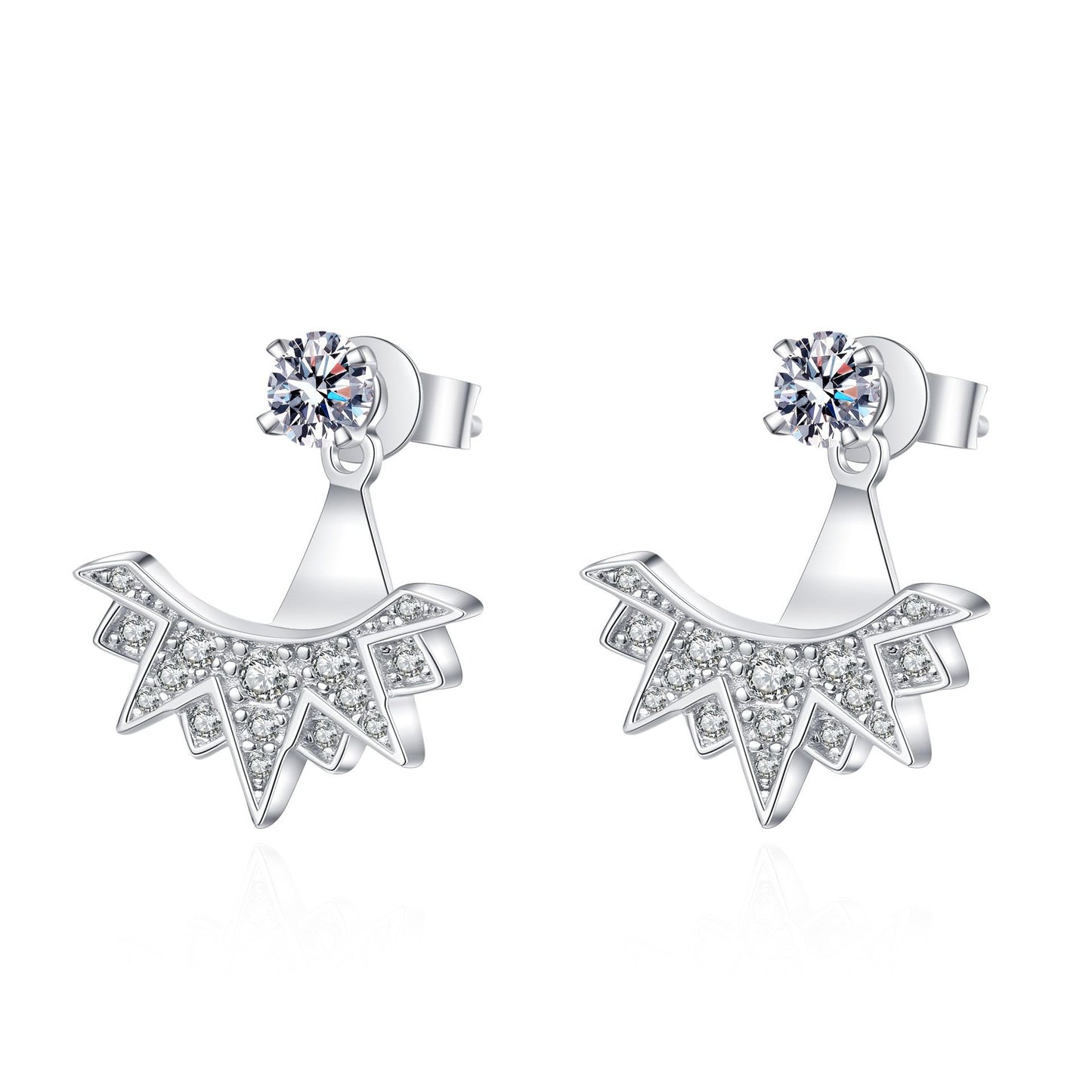 Moissanite Earrings in 925 Sterling Silver