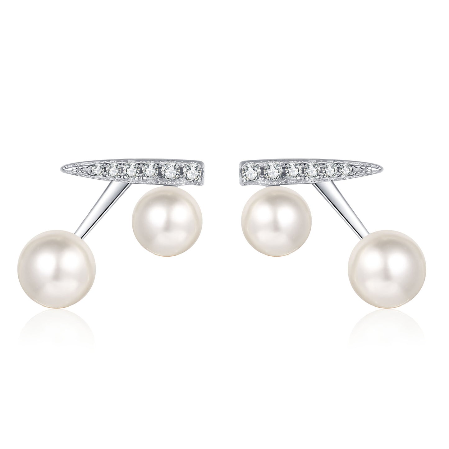 Moissanite Earrings in 925 Sterling Silver