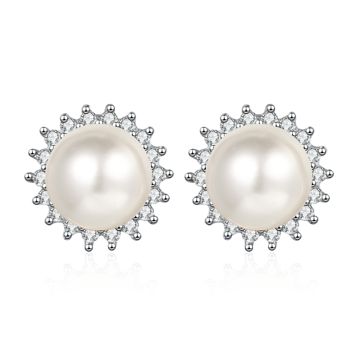 Moissanite Earrings in 925 Sterling Silver